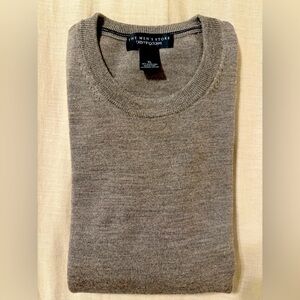 ($88) Bloomingdale's Merino Wool Crewneck Sweater (Size: XL; Color: Ash)